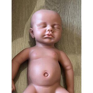 🆕12Inch Realistic Full Body Silicone Reborn tan Baby Girl Sleeping Reborn Dolls